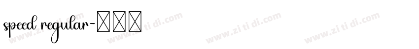 speed regular字体转换 speed regular字体转换